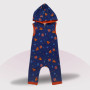 Baby Jumpsuit Sleeveless Hoodie With Round Neck T-Shirt, Fashion Cartoon Print, Red & Blue Colour