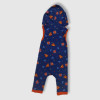 Baby Jumpsuit Sleeveless Hoodie With Round Neck T-Shirt, Fashion Cartoon Print, Red & Blue Colour