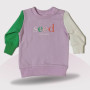 Baby Sweat Set, Fashion Embroidery, Purple & Green