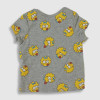 Baby Round Neck T-Shirt  With Short Pant Set, Fashion Print, Grey Colour