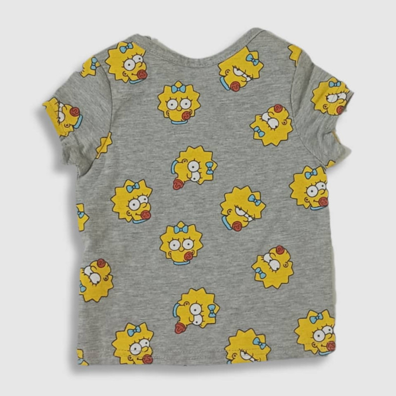 Baby Round Neck T-Shirt  With Short Pant Set, Fashion Print, Grey Colour