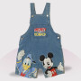 Baby Cotton Denim Sleeveless Overalls/Dungaress, Fashion Mickey Donald Print