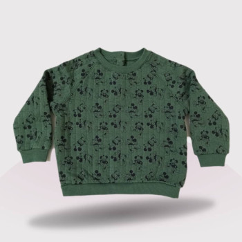 Baby Sweat Set, Fashion Cartoon Print, Green