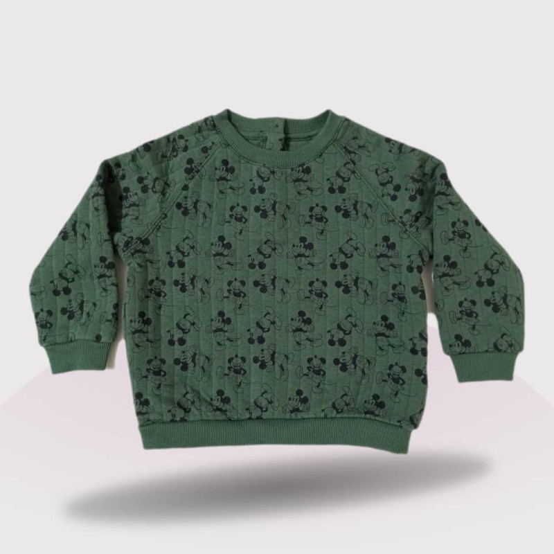 Baby Sweat Set, Fashion Cartoon Print, Green