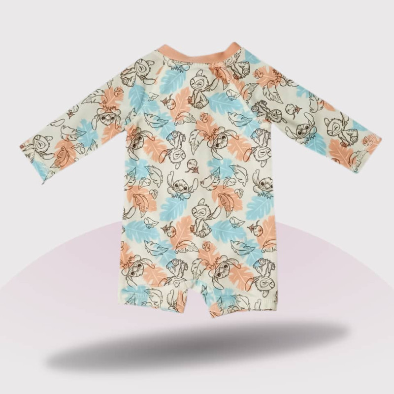 Baby Swimwear, Long Sleeve, Fashion Stitch Print