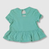 Baby Short Sleeve Shirt Dress and Legging Set, Fashion Flower Print, Light Green
