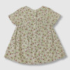 Baby Sleeve Mini Dress, Fashion Floral Print, Cream