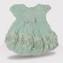 Baby Ruffle Tulle Sleeve Mini Dress, Fashion Flower Light Green