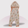 Baby Jumpsuit Sleeveless Hoodie With Round Neck T-Shirt, Fashion Cartoon Print, Peach Colour