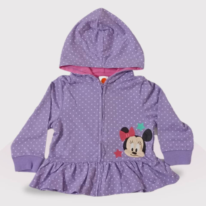 Baby Sweater Hoodie Set, Fashion Mickey Print, Purple & Red