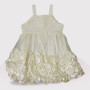 Baby Tulle Sleeveless Mini Dress, Fashion Flower White Cream