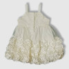 Baby Tulle Sleeveless Mini Dress, Fashion Flower White Cream