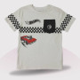 Round Neck T-Shirt , Fashion Hotwheels, White