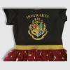 Ruffle Tulle Sleeve Dress Up Dress, Fashion Print, Black, Maroon and Gold Colour
